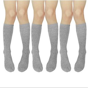 Grey knee high socks